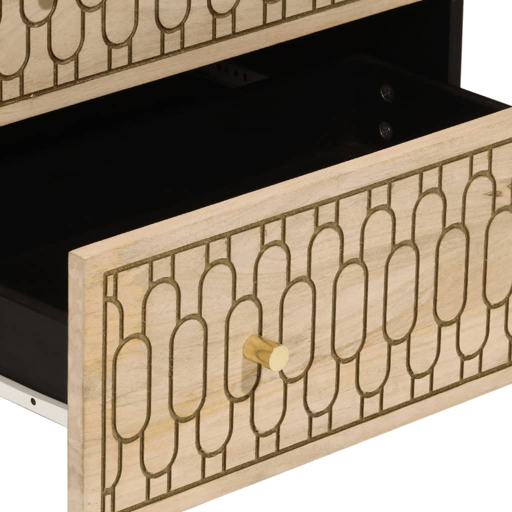 Side Tables (2 pcs) 60 x 33 x 75 cm Solid Mango Wood