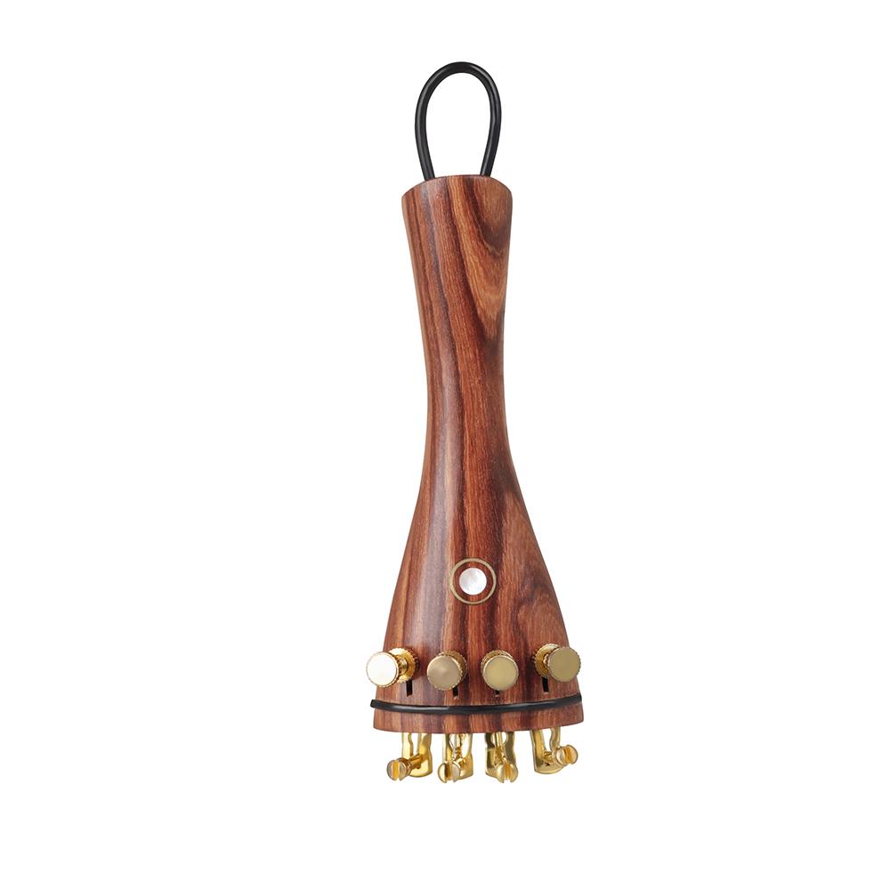 4/4 Violin Chinrest Tuning Pegs Endpins Chin Rest Tailgut Endpin Kit Set Natural Jujube Wood Violin Part 5-piece Set Accessories