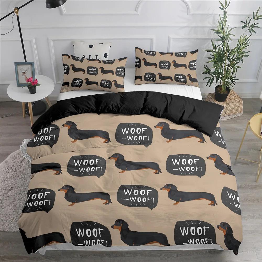 Hunde Bettbezug Haustier Welpe Cartoon Welsh Corgi für Kinder Jugendliche Tier Polyester Steppdeckenbezug Hundeliebhaber Geschenke für Freundin Queen King