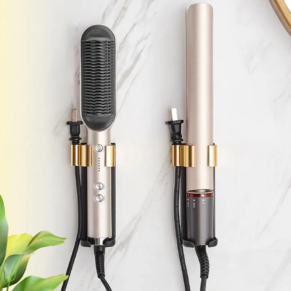 Hair Curler Holder Punch-free Universal High-temperature Resistant Hair Straightener Holder Bathroom Accessories