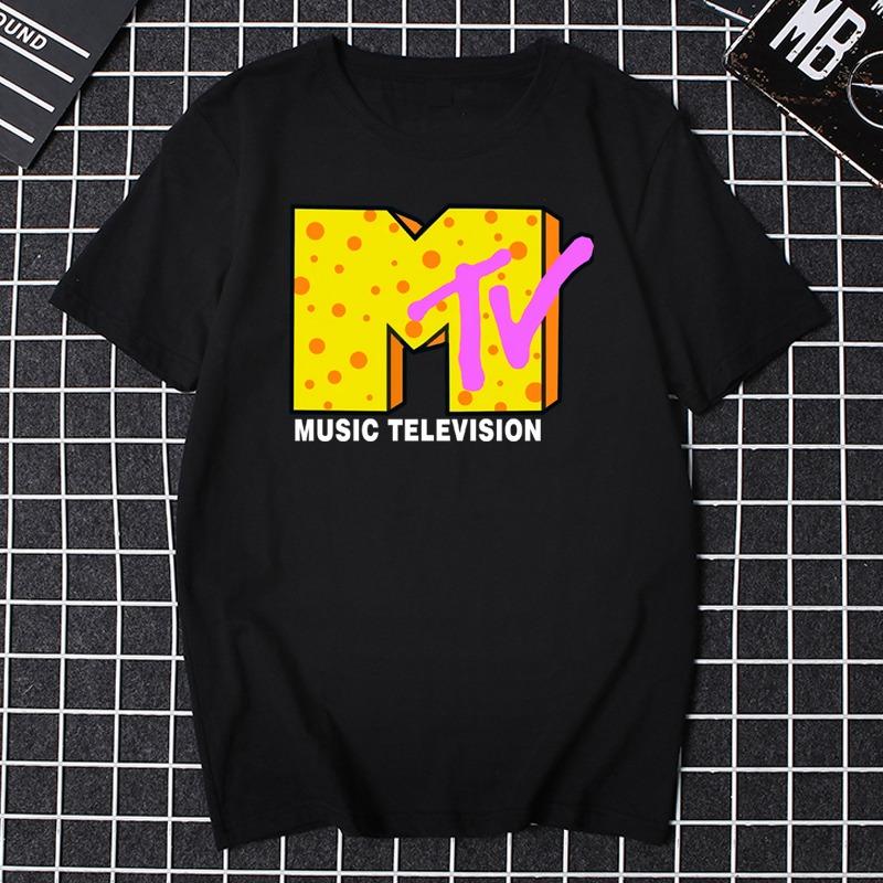 Men's Summer Earphones with Letter Print, Breathable and Comfortable Round Neck T-shirt, Outdoor Sports and Leisure Top