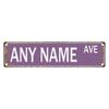 Personalized Retro Street Sign 15.75x3.94in Custom Metal Foil Wall Decor