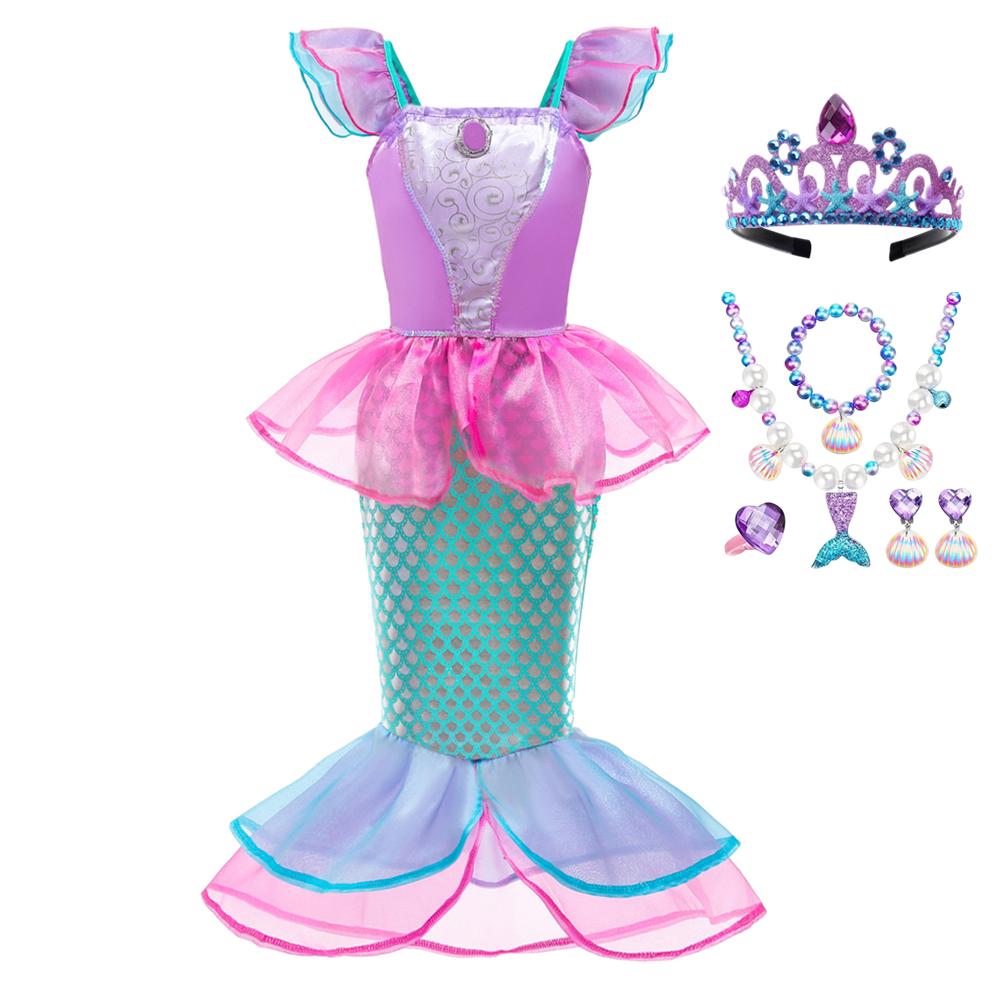 Girl Dress Princess Cosplay Costume Kids Fish Beauty Birthday Vestidos Party Halloween Disguise Clothes