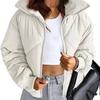 Women's Quilted Puffer Vest Sleeveless Lightweight Zip Up Jacket Winter Warm Coat Outerwear Short Puffer Jacket with High Collar
