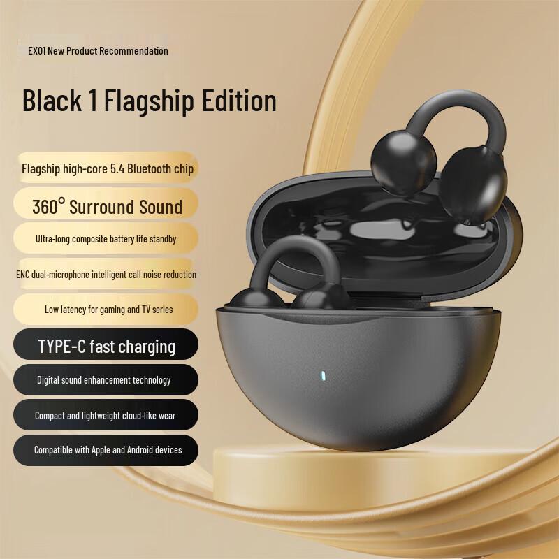 

Lenovo Eznover Wireless Open-Ear Clip Earbuds