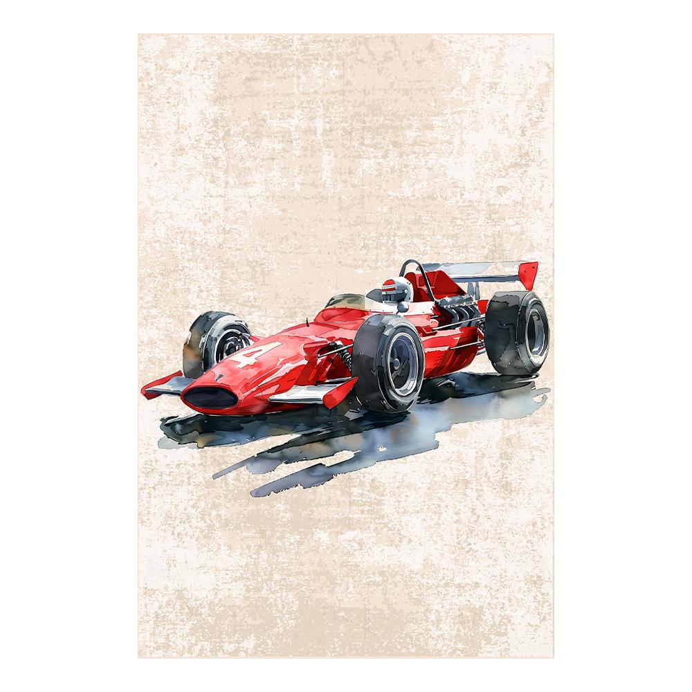 Retro F1 Racing Canvas Painting Poster Vintage Racing Car Wall Art Print for Home Decor