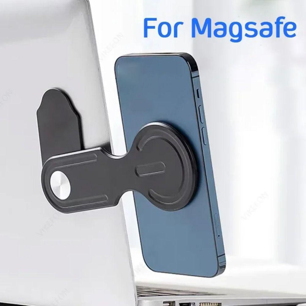 Back Mount Magnetic Phone Holder Plastic Laptop Back Mount New Rotation Stand  Notebook Use