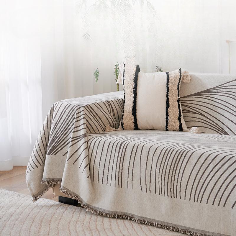 Chenille Sofa Towel Cover Cloth Ins Style All-Inclusive Universal Four Seasons Universal Sofa Blanket Sofa Cover Non-Slip Cover Blanket