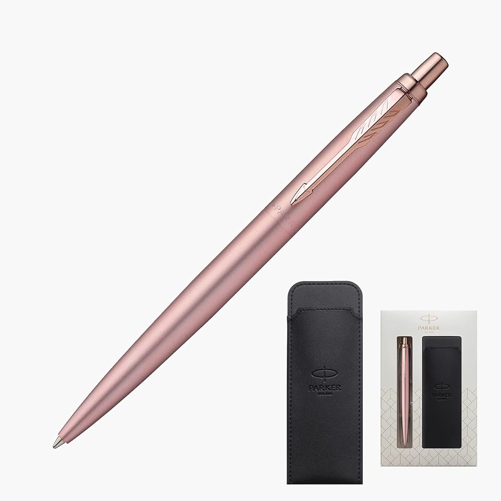 PARKER Parker Ballpoint Pen Jotter XL Pink Gold PGT Medium Oil-based Pen with Sheath Gift Box Set...