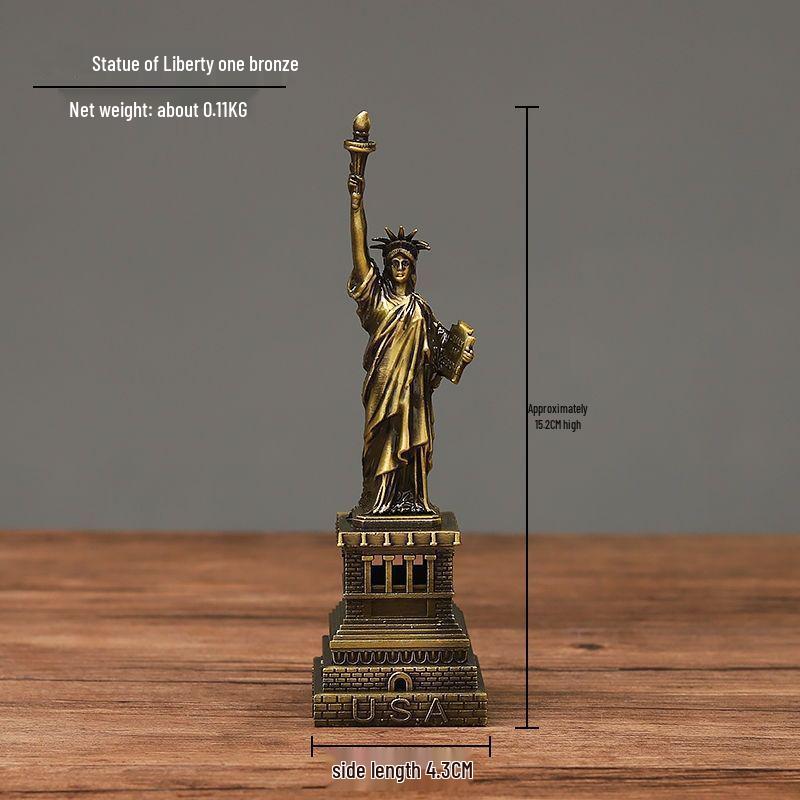 High-End Metal Landmark Building Model for Office & Living Room Decoration