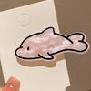 4Pcs Girl Hairpin Macaron Color Ocean Fish Shape Acrylic Hair Clips Smooth Rounded Edges Daily Styling Hair Accessory