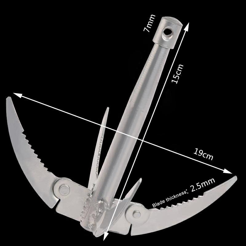Fishing Water Grass 4 Claw Anchor Sickle Remover Foldable Sickle Plant Cutter Fishing Accessories Fishing Gear Supplies