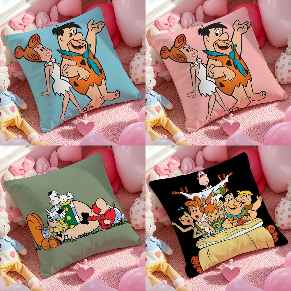 Fred Flintstone Cushion Cover Pattern Printed Pillowcase for Living Room Sofa Cushion Cover & Bedroom Decor