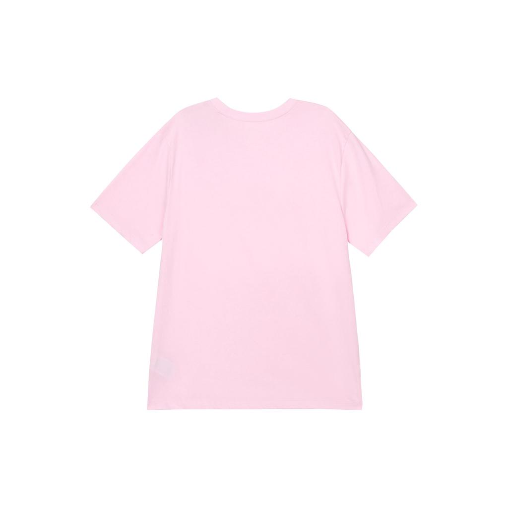 Nike Embroidered Logo Knit Crew Neck T-Shirt Men Tops Pink AR4999-665