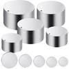 100 Pcs/Set Round Metal Engraving Blanks with Hole Stamping Blanks Stainless Steel Blank Tagged 10/15/20/25/30mm