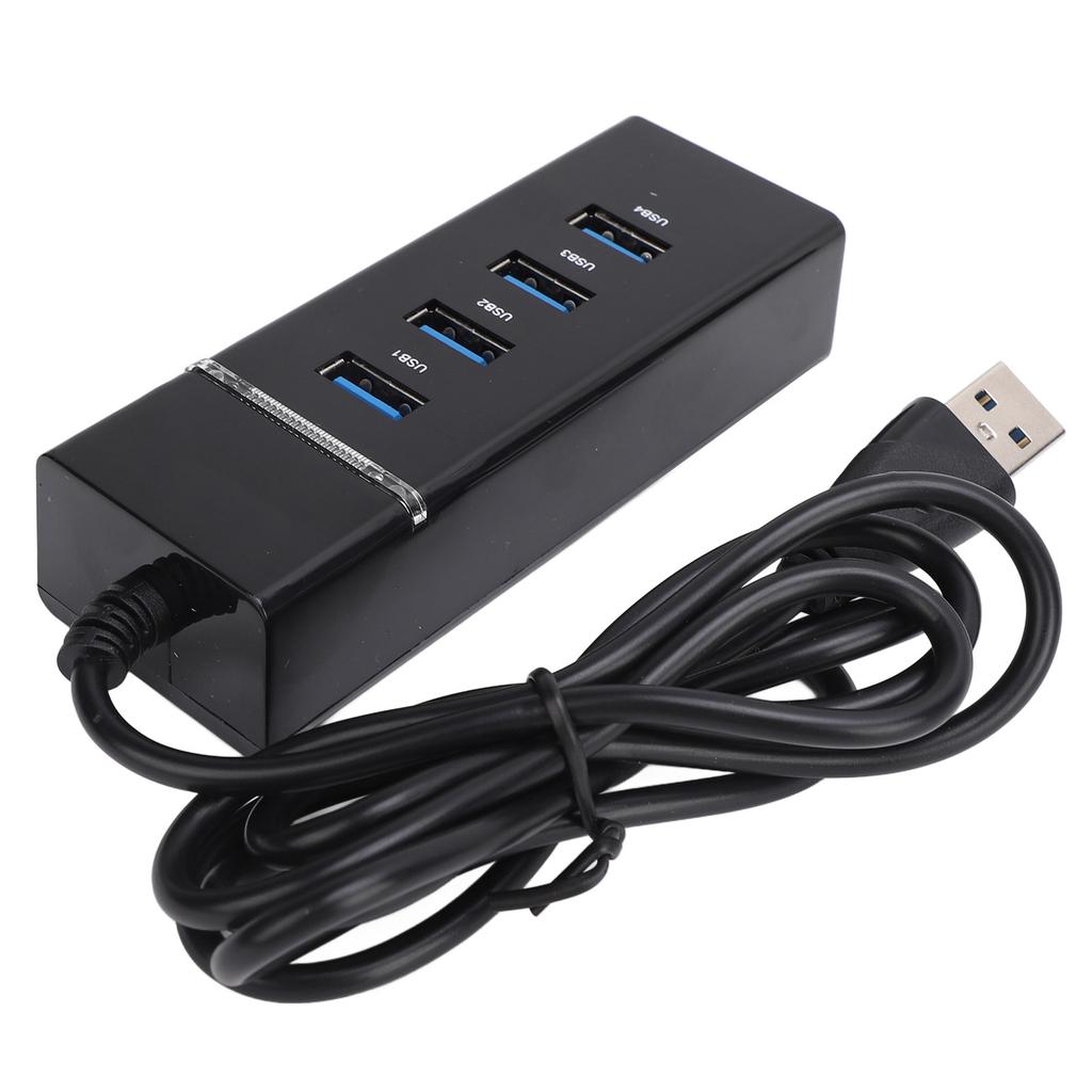USB 2.0 Hub 4 Port 480Mbps USB Docking Station with LED Indicator for Windows for Linux for OS X