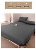High-Quality Washed Cotton Solid Color Fitted Sheet with Pillowcase, Bedspread, and Dustproof Bed Cover