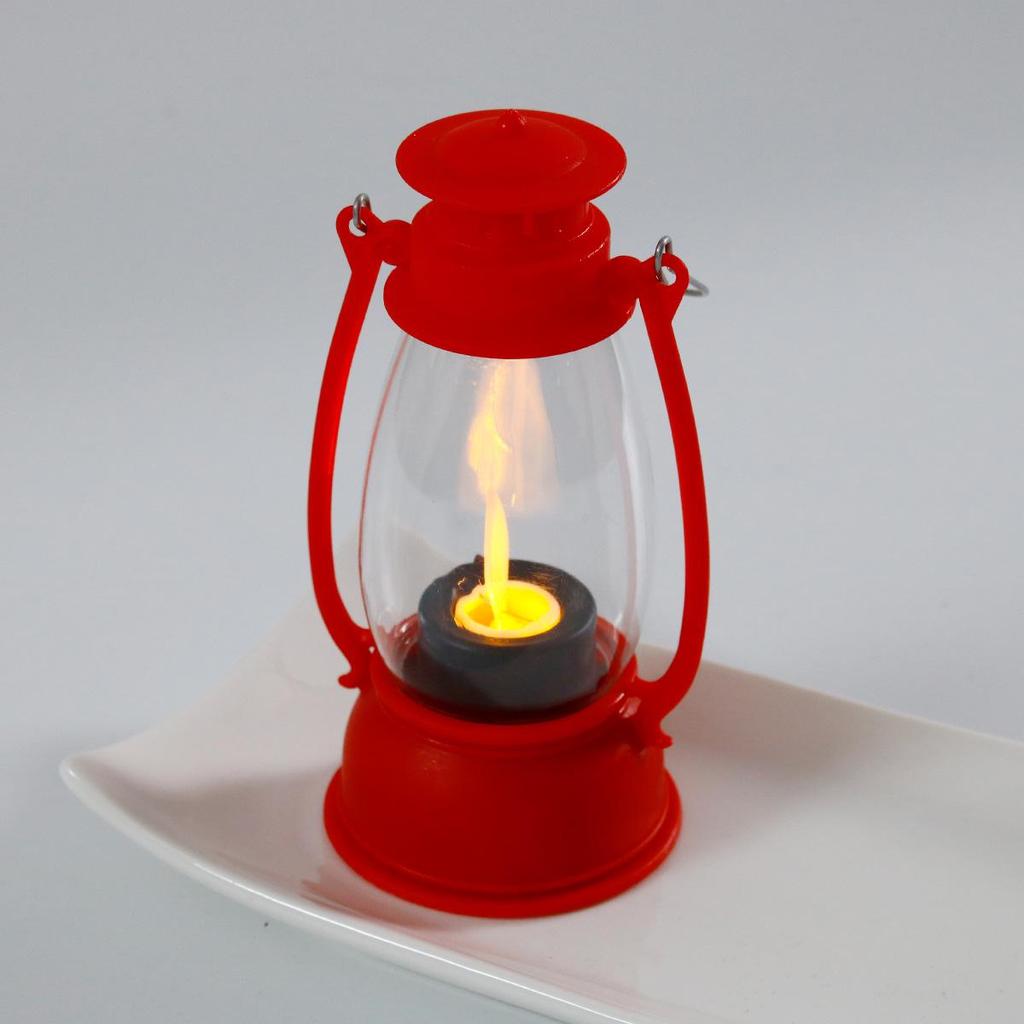 Retro Style Small Lantern Christmas Decoration Pony Lantern LED Candle Kerosene Lamp