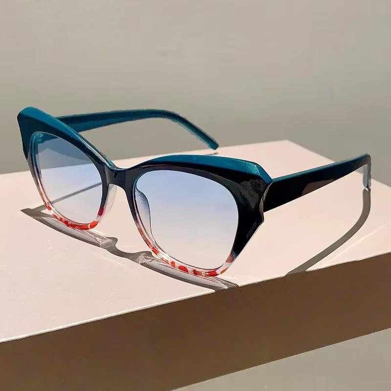 Occhiali da sole vintage Cat Eye da donna, di marca, di design, alla moda, con sfumatura, da sole, da donna, retrò, con specchio, per esterni, UV400