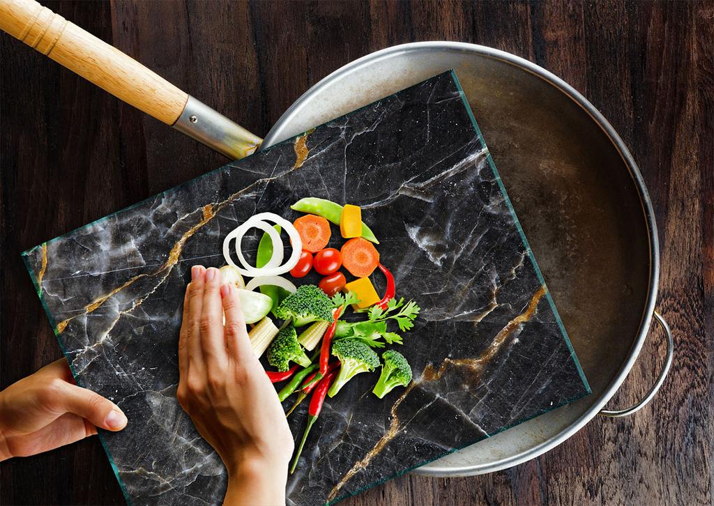 Glass Cutting Board Stand 40X30 Marble