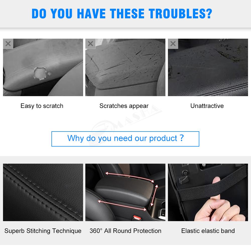 Car Armrest Box Protective Cover For Hyundai Tucson 2015 2016 2017 2018   Central Control Armrest Interior Accessories