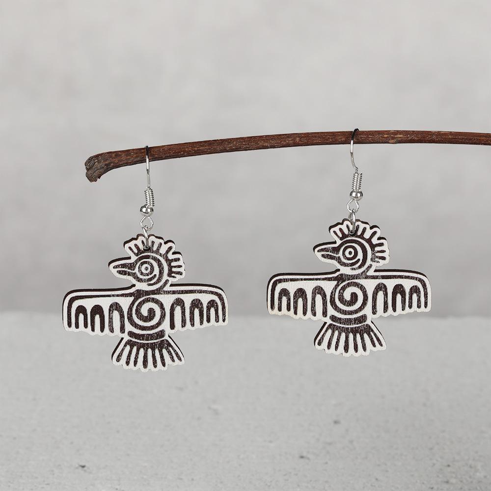 New Wooden Personalized Animal Maya Image Earrings and Accessories