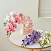 9 Head Latex Butterfly Orchid Artificial Flowers Hand Feeling Fake Flowers RoomTable Decoration Wedding Arrangement