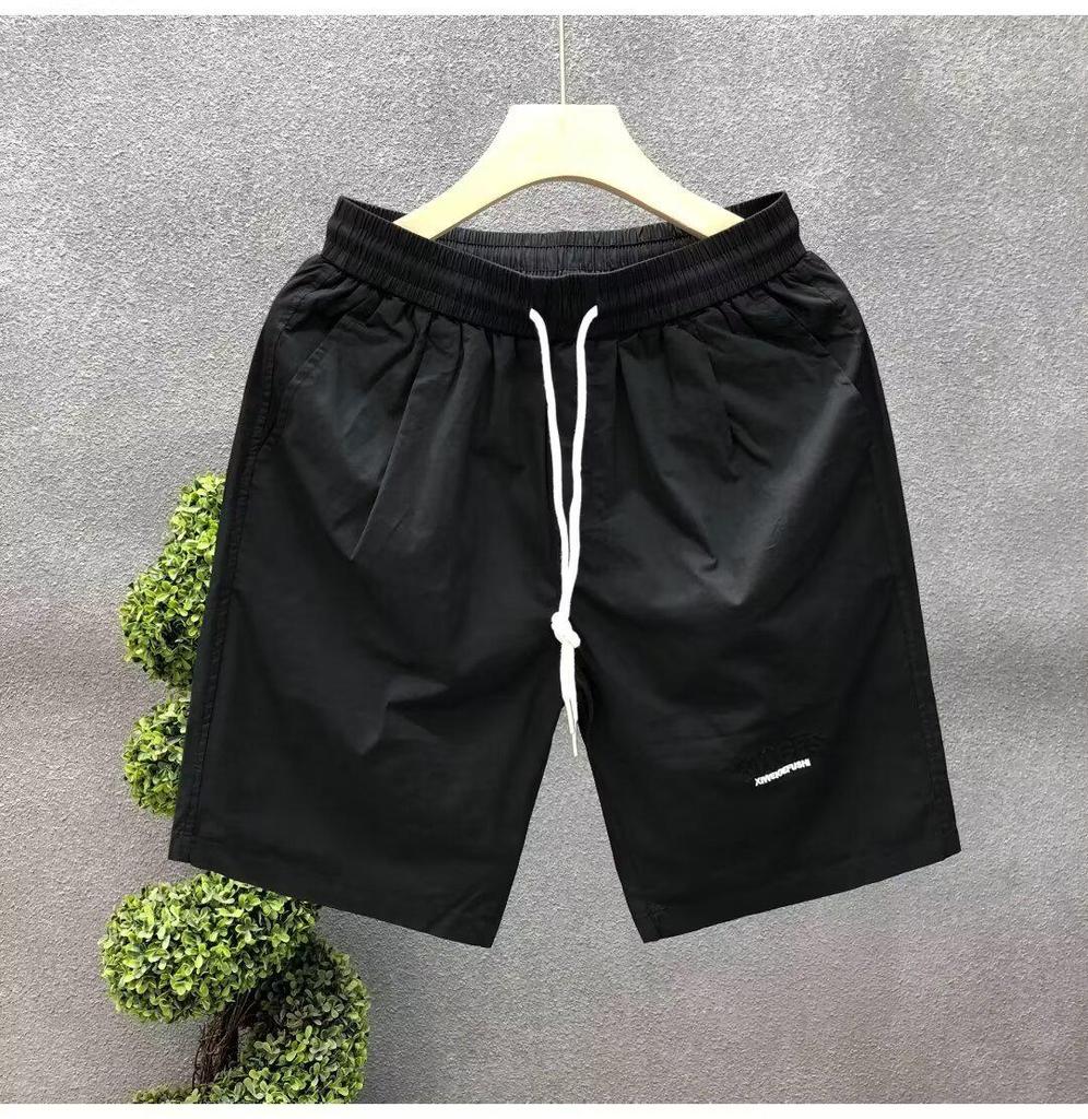 Men's Breathable Washed Cotton Summer Shorts - Loose, Straight, Versatile for Beach