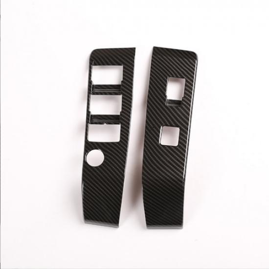 Carbon Fiber Inner Window Switch Panel Cover Trim For Toyota Tacoma 2016-