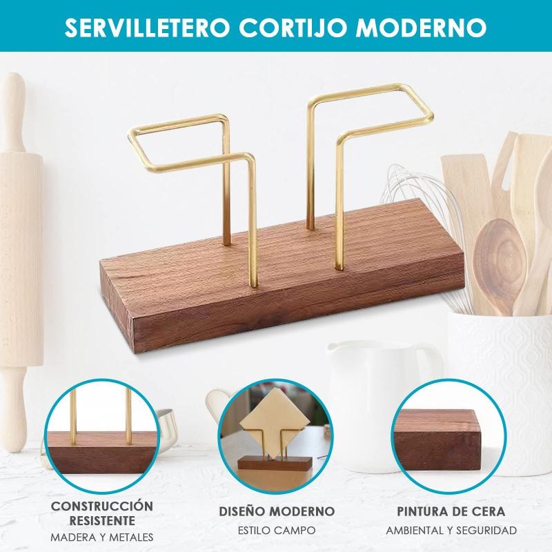 Premium Solid Multifunction Tissue and Napkin Holder Rack with Brass Toothpick Box Vertical Creative Design for Dining Table