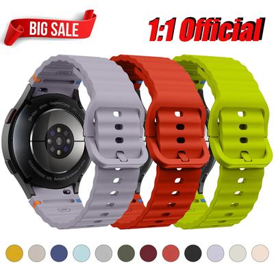 Offizielle Armbänder für Samsung Galaxy Watch 7/FE/5 Pro/6/4 Classic 44mm 40mm Sport-Silikon-Armband Correa Galaxy Watch7 Band