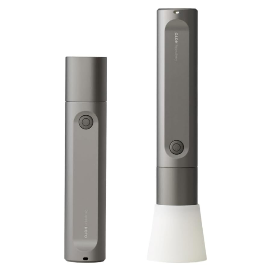 

HOTO Fit Водонепроницаемый IP55 и 300 Высокий Луч до 200 м 3 Яркости до 24 часов охлаждения Быстрый Компактный Идеально подходит для активного отдыха и бедствий серый