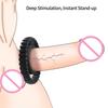 Men's Twisted Tire Double Silicone Locking Ring Dual-Ring Delay Sleeve Deep Stimulation Adult Toy