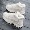 Winter New Fleece Lined Chunky Sneakers for Women Warm Cotton Sports Shoes Trendy Casual Footwear for Students