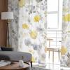 Yellow Flowering Plants Sheer Curtains Modern Gauze Curtain for Living Room Bedroom Voile Yarn Curtains