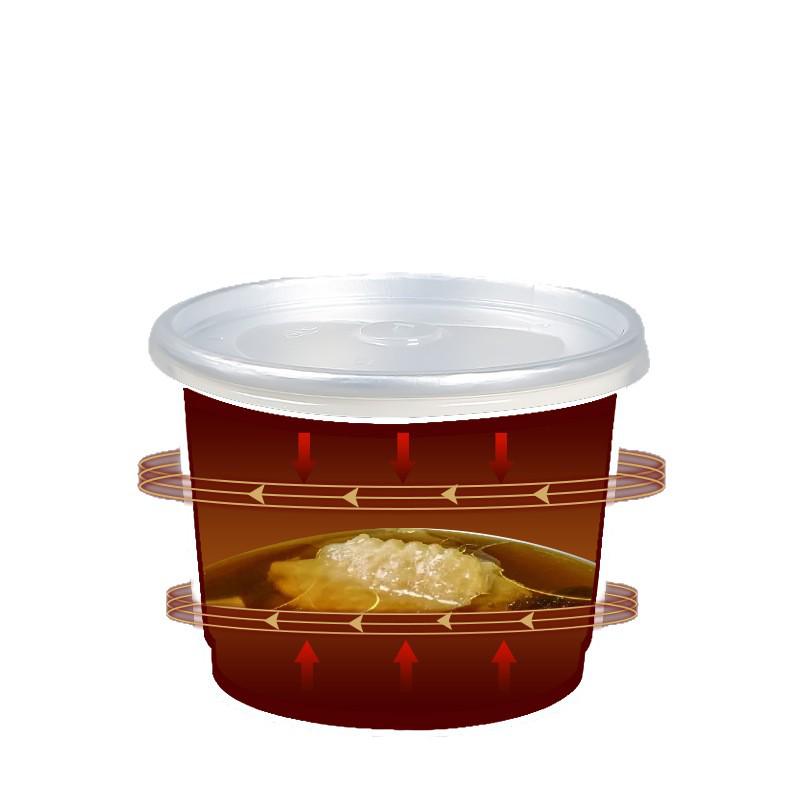 Jednorázová hliníková miska na polévku pro jídlo s sebou a dušenou polévku – Izolovaná obalová krabice