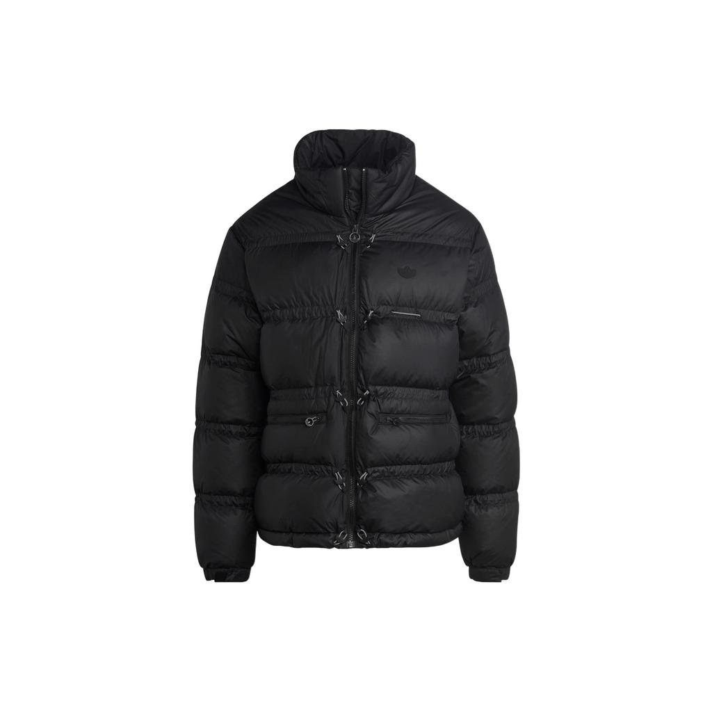 Adidas Originals Fashion Jacket With Embroidered Logo And Zip-Up Stand Collar Men Outerwear Black HL9178