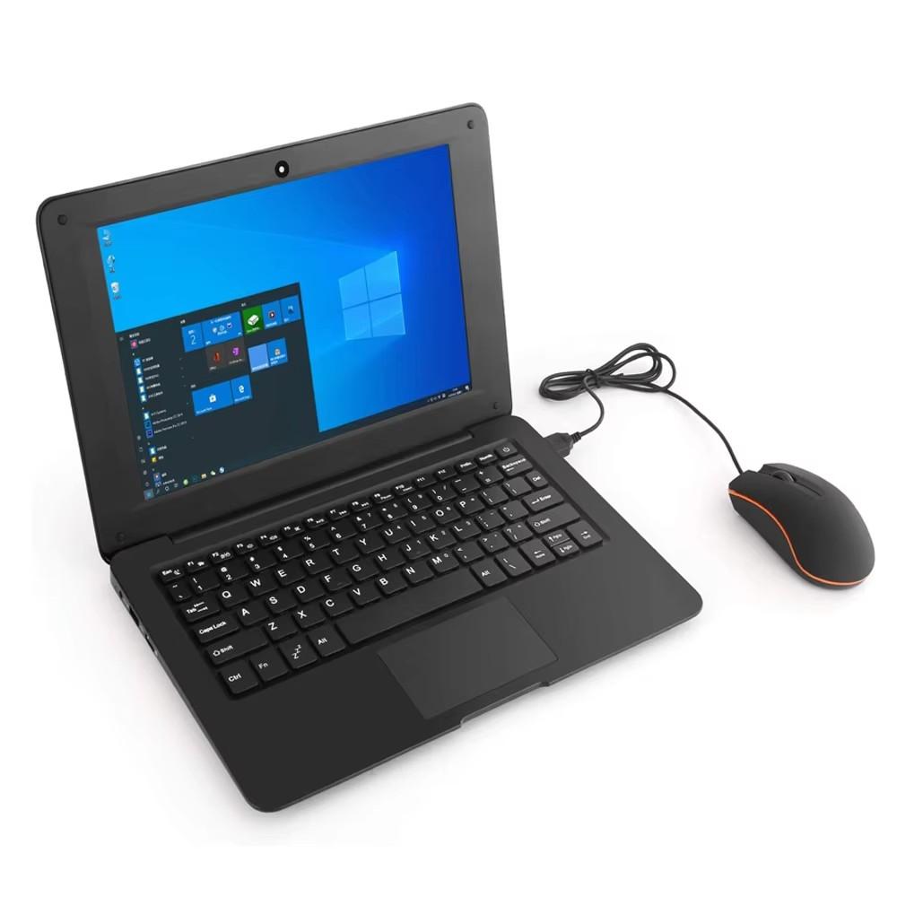 10,1-tommers bærbar datamaskin med Windows 10-operativsystem, forhåndsinstallert firekjerners 3 GB + 64 GB netbook med HDMI-webkamera for kontor