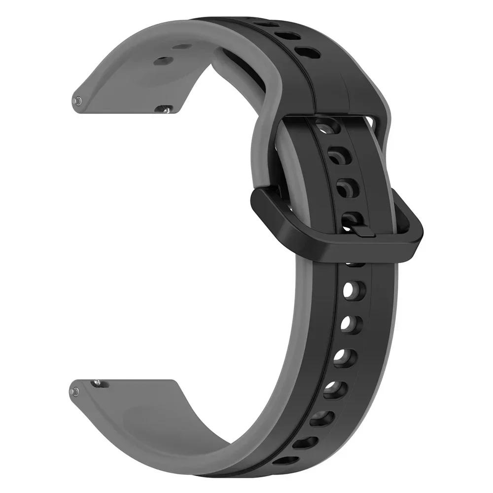 

20mm 22mm Silicone Strap For POLAR IGNITE 2 Band For POLAR VANTAGE M2 M/UNITE 2/GRIT X Wristband Bracelet Breathable Replacement 20mm черный серый