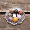 Gemstones Sphere Balls Mix 6PCS, 30mm Small Ball Figurine, Natural Crystal Spheres Round Sphere Balls, Stone Spheres Decorative Balls for Room Decor