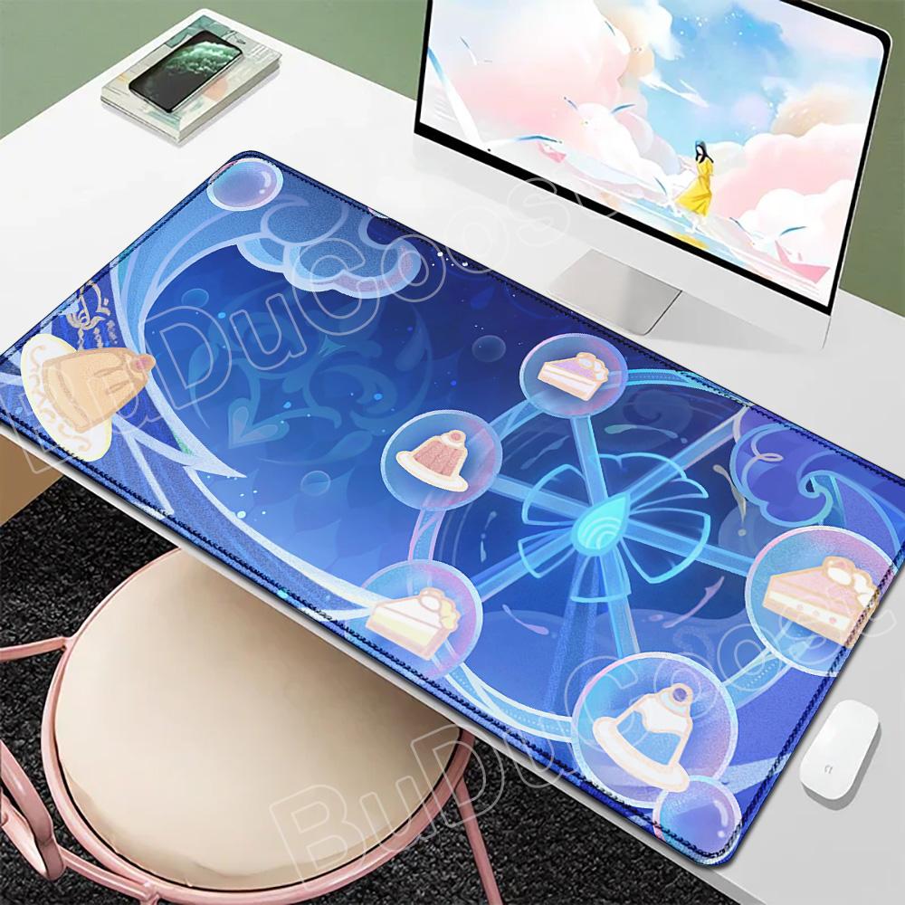 New Wallpaper Gamer Genshin Furina Mouse Pad Anime Gaming Mouse Pad HD Printing Table Pads Rubber Desktop XXL Mousepad Desk Mats