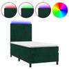 Maison Exclusive - Sommier à lattes de lit avec matelas LED Vert foncé 100x200 cm