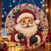 Christmas Santa DIY Pearl Bead Painting Kit DIY Pearl Beads Art Craft Kit For Adults Beginner Gemstone Dots Beads For Home Decor