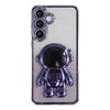 For Samsung Galaxy S25+ Case with Astronaut Kickstand PC + TPU Phone Cover Shiny Glitter