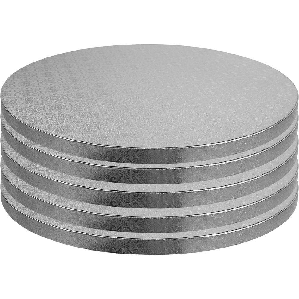 5pcs/set Round Circle Cake Base Cardboard Cake Displays Tray  Dessert Decorating Supplies