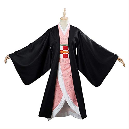 Milky Time Nezuko Cosplay Costume (Includes Wig), Adult, Kamado, Nezuko, Halloween, 8-Piece Set