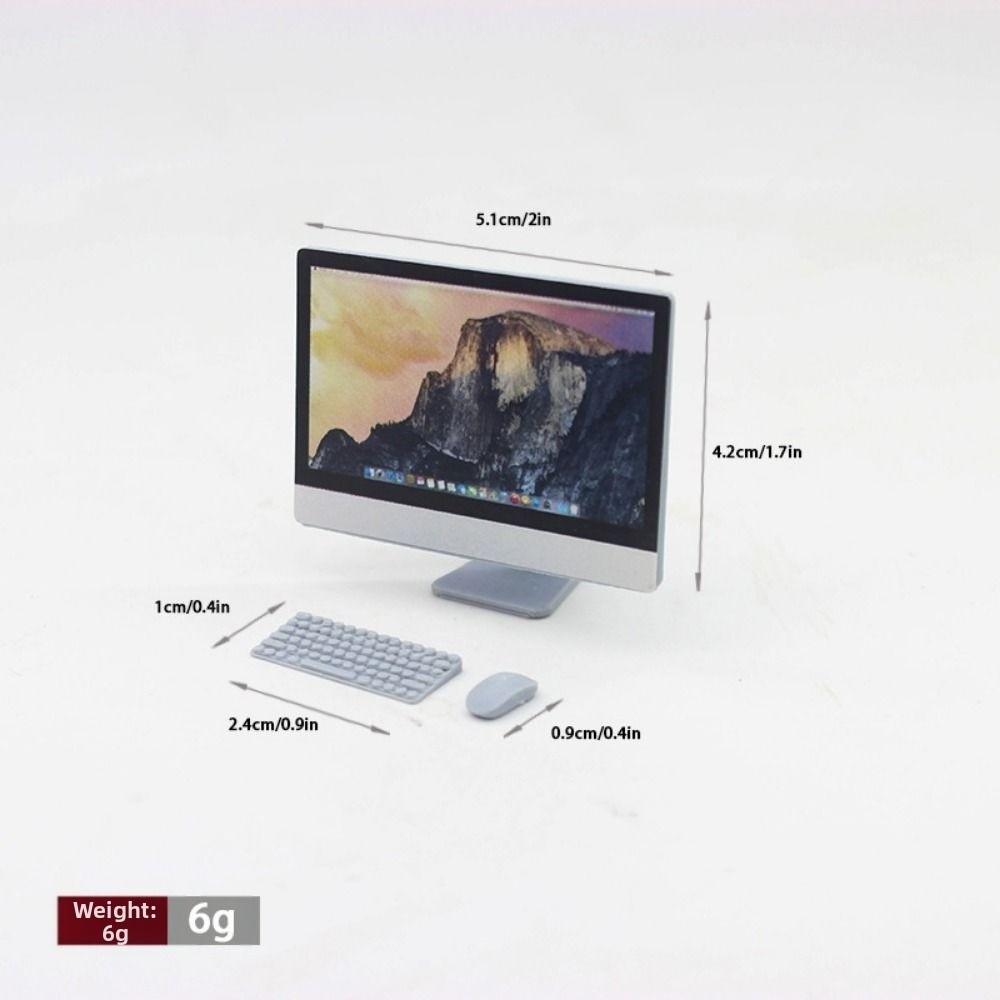 High Quality Cute 1/12 Dollhouse Miniature Computer Mini 1:12 Home Study Micro Scene Props Laptop Computer Room Furniture Decor