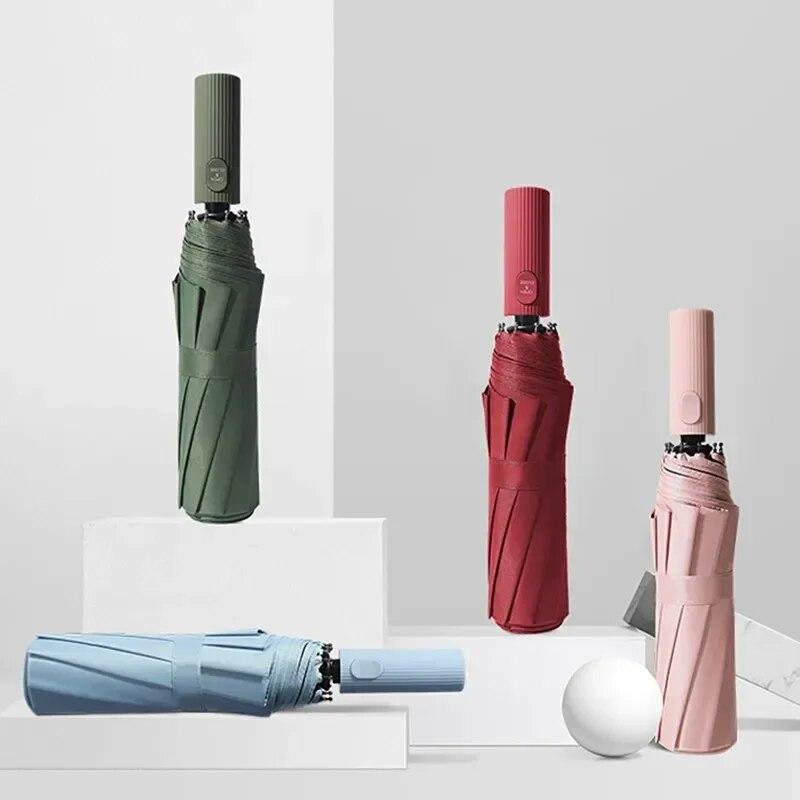 Doppelter großer Damen-Regenschirm, 3-stufig, automatischer Klappschirm, UV-beständig, Sonnenschirm, Paraguas, Wen's Sun Unbrella