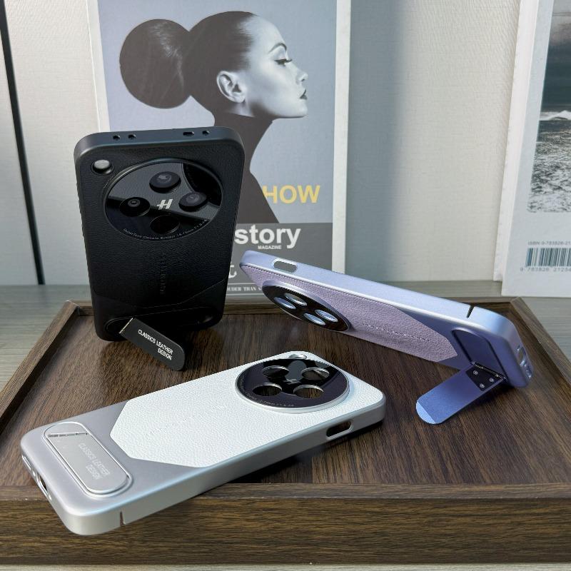 For OPPO Find X8 Ultra Find x8 Pro Case PU Leather Electroplating PC With Bracket Cover Equipped With Camera Protection Shell