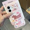 Dessert Dachshund Bulge Bag Suitable for Apple 16/17promax Mobile Phone Case IP15 Leather Pattern Air Cushion 14Pro Cute